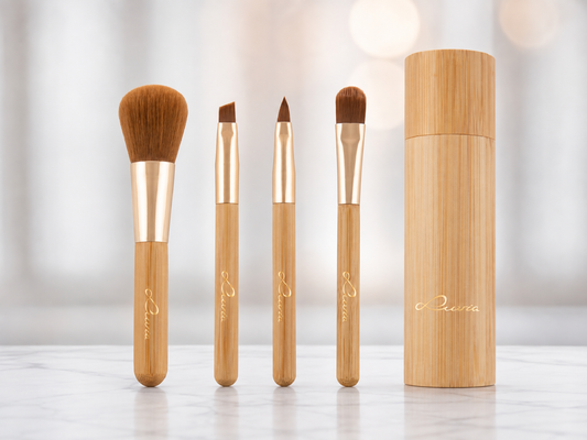 Luvia Travel Bamboo Tube – Set de 4 pinceaux format voyage